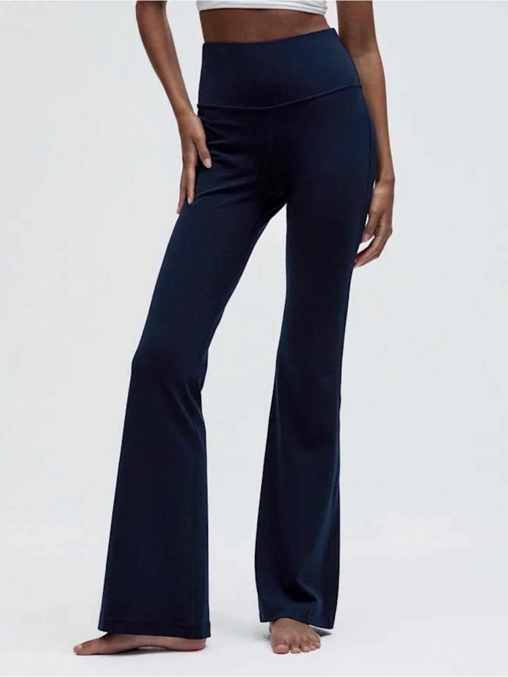 Lululemon Groove Nulu Super-High-Rise Flared Pant in True Navy